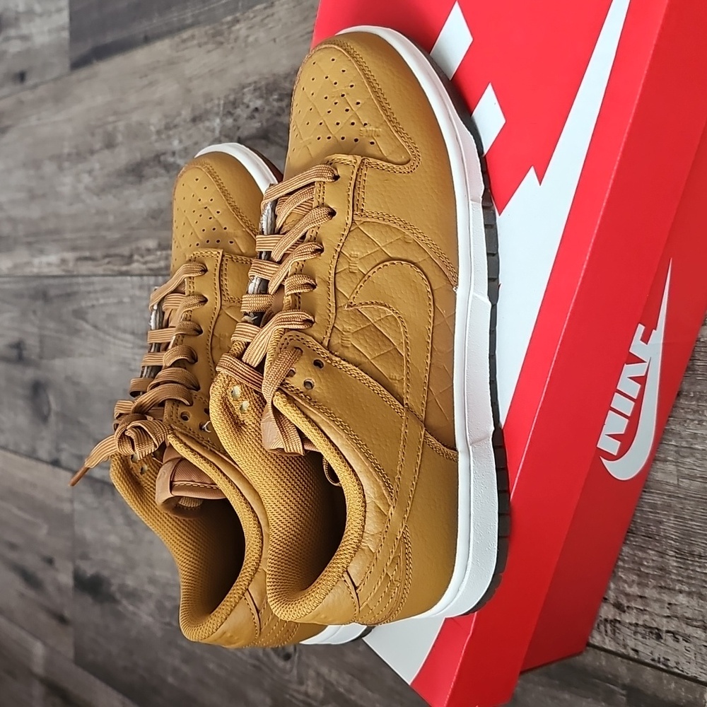 Nike Dunk Low Quilted Wheat Sneakers